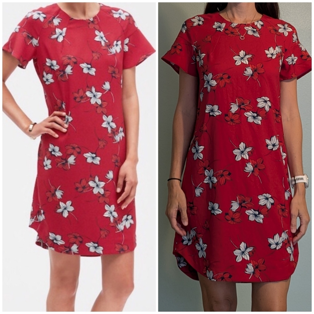 Banana Republic Red Floral Dress